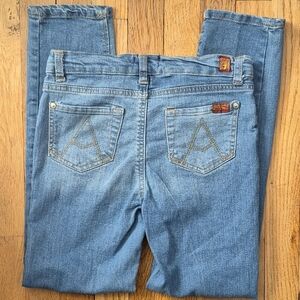 7 For All Mankind Light Blue Kids Girls Jeans Denim 10 Slim Pants Spring Cold